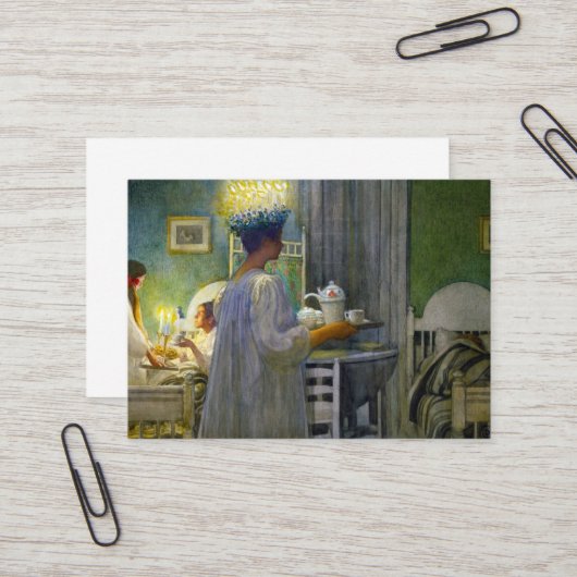 Weihnachtsvormittag, Das Fest von Saint Lucy Visitenkarte (Vorderseite/Rückseite Beispiel)