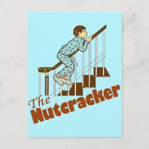 Weihnachtsvormittag der Nutcracker Feiertagspostkarte