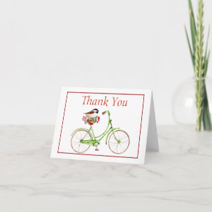 Weihnachtsvormittag Fahrrad Vielen Dank Dankeskarte