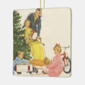 Weihnachtsvormittag, Familienfeierlichkeiten Keramikornament (Links)