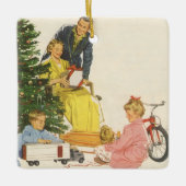 Weihnachtsvormittag, Familienfeierlichkeiten Keramikornament (Vorderseite)