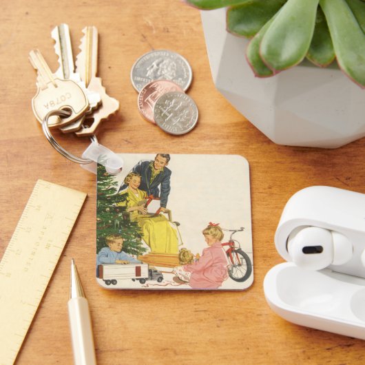 Weihnachtsvormittag, Familienfeierlichkeiten Schlüsselanhänger (Schreibtisch)