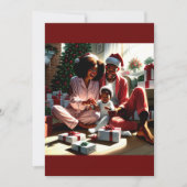 Weihnachtsvormittag Feiertagskarte (Vorderseite)