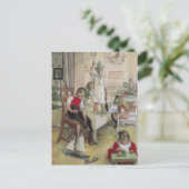 Weihnachtsvormittag Feiertagspostkarte (Stehend Vorderseite)