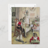 Weihnachtsvormittag Feiertagspostkarte (Vorne/Hinten)