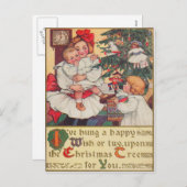 Weihnachtsvormittag Feiertagspostkarte (Vorne/Hinten)