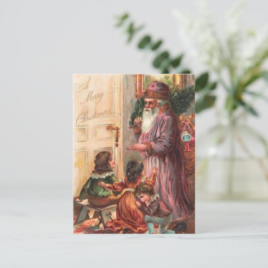 Weihnachtsvormittag Feiertagspostkarte (Stehend Vorderseite)