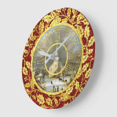 Weihnachtsvormittag Große Wanduhr (Winkel)