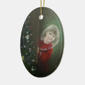 Weihnachtsvormittag Keramik Ornament (Links)