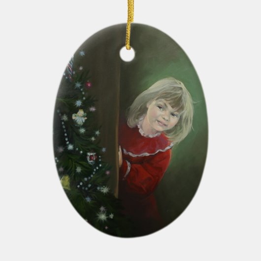 Weihnachtsvormittag Keramik Ornament (Vorne)
