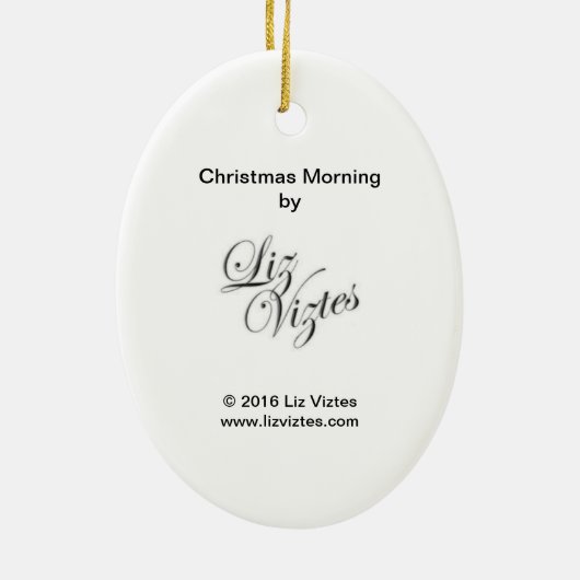 Weihnachtsvormittag Keramik Ornament (Hinten)