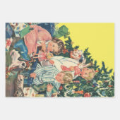 Weihnachtsvormittag, Kinder-Eröffnungsgeschenke Geschenkpapier Set (Vorderseite 2)