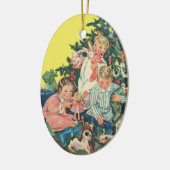Weihnachtsvormittag, Kinder-Eröffnungsgeschenke Keramikornament (Links)