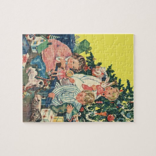 Weihnachtsvormittag, Kinder-Eröffnungsgeschenke Puzzle (Horizontal)
