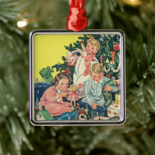 Weihnachtsvormittag, Kinder-Eröffnungsgeschenke Silbernes Ornament