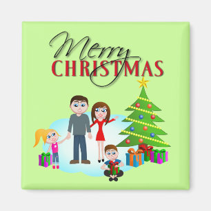 Weihnachtsvormittag Kühlschrank Kühlschrankmagne Magnet