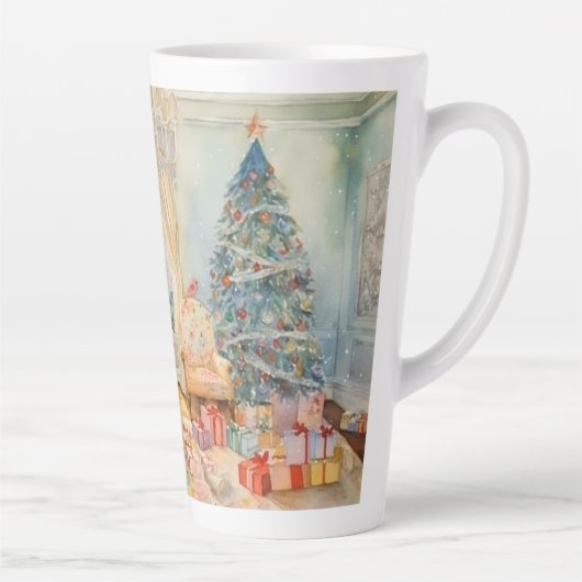 Weihnachtsvormittag Latte Tasse (Rechts)