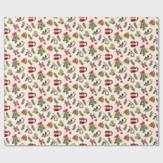 Weihnachtsvormittag mit Kakao und Marshmallows Geschenkpapier