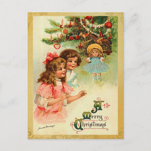 Weihnachtsvormittag Postkarte (Vorderseite)