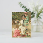 Weihnachtsvormittag Postkarte (Stehend Vorderseite)