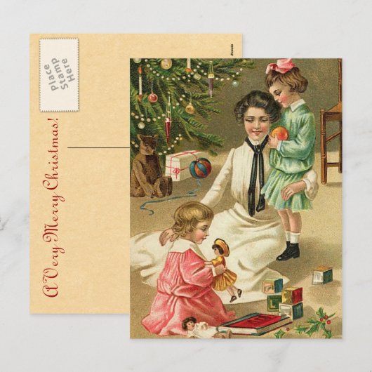 Weihnachtsvormittag Postkarte (Vorne/Hinten)