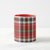 Weihnachtsvormittag Red White Tartan Kariert Tasse (Zentrum)
