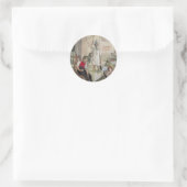 Weihnachtsvormittag Runder Aufkleber (Tasche)