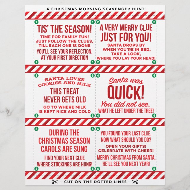 Weihnachtsvormittag Scavenger Hunt (Vorderseite)