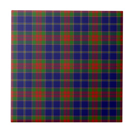 Weihnachtsvormittag Scottish Tartan Pattern Fliese (Vorderseite)