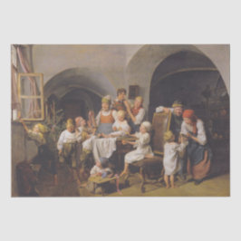 Weihnachtsvormittag (von Ferdinand Georg Waldmülle Seidenpapier