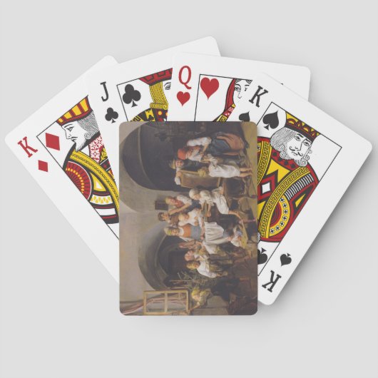 Weihnachtsvormittag (von Ferdinand Georg Waldmülle Spielkarten (Rückseite)