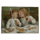Weihnachtsvormittag (von Joseph Clark) Große Geschenktüte (Rückseite)