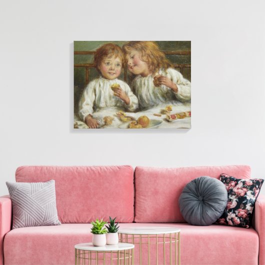 Weihnachtsvormittag (von Joseph Clark) Leinwanddruck (Insitu (Wohnzimmer))