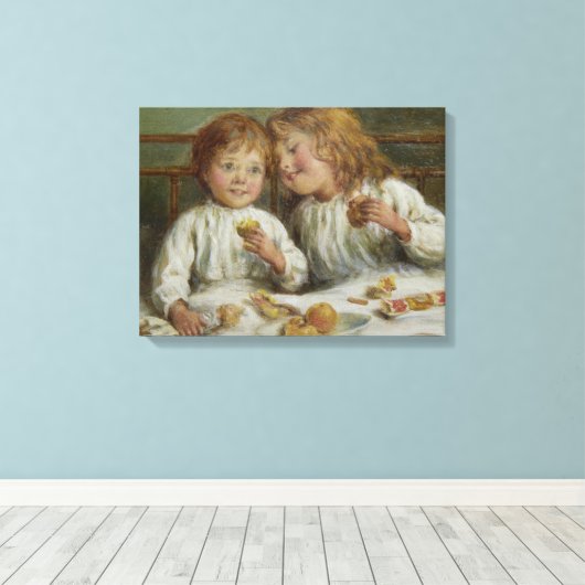 Weihnachtsvormittag (von Joseph Clark) Leinwanddruck (Insitu (Holzboden))