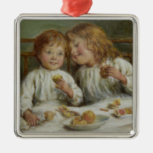 Weihnachtsvormittag (von Joseph Clark) Ornament Aus Metall