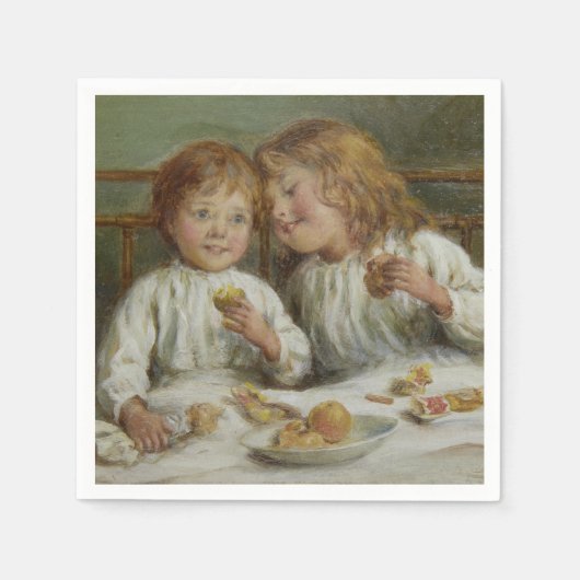 Weihnachtsvormittag (von Joseph Clark) Serviette (Vorderseite)