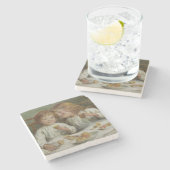 Weihnachtsvormittag (von Joseph Clark) Steinuntersetzer (Seitenansicht)