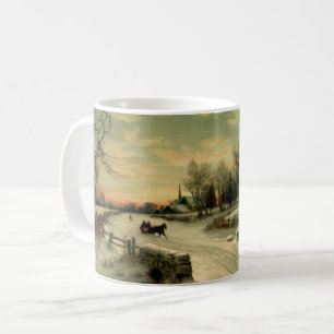 Weihnachtsvormittag Winterlandschaft Kaffeetasse