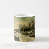 Weihnachtsvormittag Winterlandschaft Kaffeetasse (Mittel)