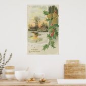 Weihnachtsvormittag Winterlandschaft Poster (Küche)