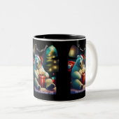 Weihnachtsvormittag Zweifarbige Tasse (VorderseiteRechts)
