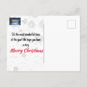 Weihnachtsvormittags Skipiste Postkarte (Rückseite)