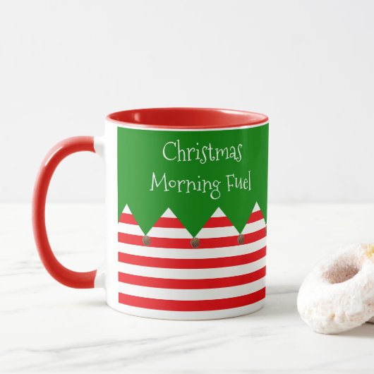 Weihnachtsvormittagsbrennstoff-Tasse Tasse (Mit Donut)