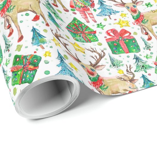Weihnachtsvormittagspapier Geschenkpapier (Rolleneckpunkt)