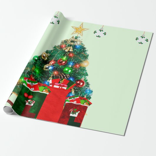 Weihnachtsvormittagspapier Geschenkpapier (Ungerollt)