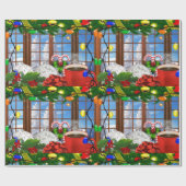 Weihnachtsvormittagspapier Geschenkpapier (Flach)