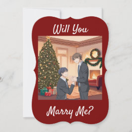 Weihnachtsvorschlag - wirst du mich heiraten? Ihm Einladung