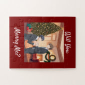 Weihnachtsvorschlag - wirst du mich heiraten? Ihm Puzzle (Horizontal)