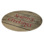 Weihnachtsvorstand der Saison - rustikale Weihnach Schneidebrett (Ecke)