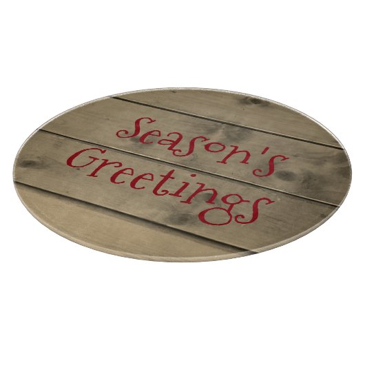 Weihnachtsvorstand der Saison - rustikale Weihnach Schneidebrett (Ecke)